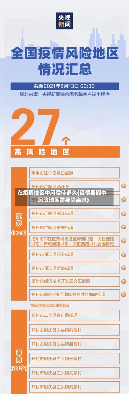 在疫情地区中风险待多久(疫情期间中风险地区需要隔离吗)
