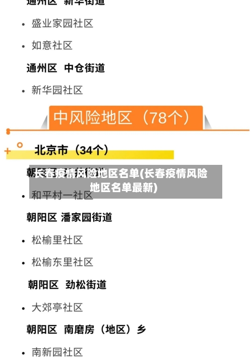 长春疫情风险地区名单(长春疫情风险地区名单最新)