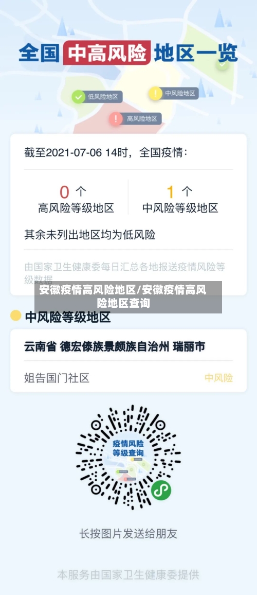 安徽疫情高风险地区/安徽疫情高风险地区查询