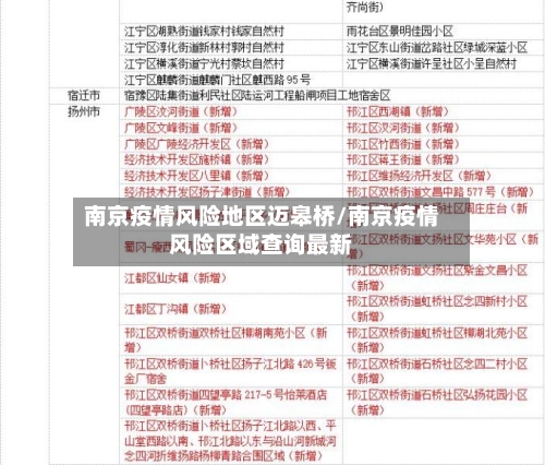 南京疫情风险地区迈皋桥/南京疫情风险区域查询最新