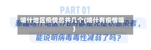 喀什地区疫情总共几个(喀什有疫情嘛)-第2张图片