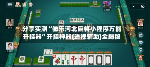 分享实测“微乐河北麻将小程序万能开挂器”开挂神器{透视辅助}全揭秘-第3张图片