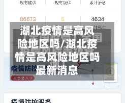 湖北疫情是高风险地区吗/湖北疫情是高风险地区吗最新消息-第3张图片
