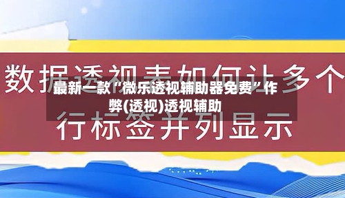 最新一款“微乐透视辅助器免费”作弊(透视)透视辅助