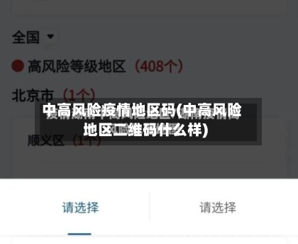 中高风险疫情地区码(中高风险地区二维码什么样)-第3张图片