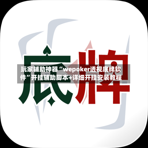 玩家辅助神器“wepoker透视底牌软件	”开挂辅助脚本+详细开挂安装教程-第2张图片