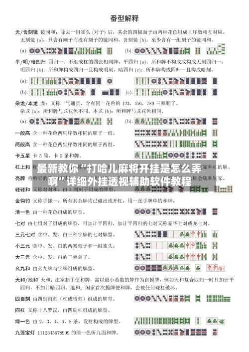 最新教你“打哈儿麻将开挂是怎么弄啊”详细外挂透视辅助软件教程-第2张图片