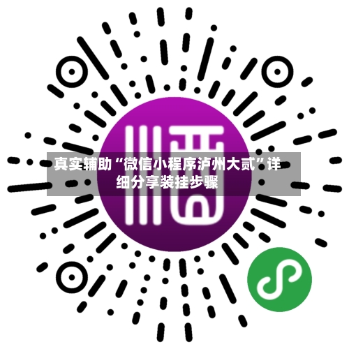 真实辅助“微信小程序泸州大贰”详细分享装挂步骤