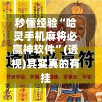 秒懂经验“哈灵手机麻将必赢神软件”(透视)其实真的有挂-第2张图片