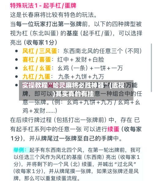 实操教程“哈灵麻将必胜神器”(透视)其实真的有挂-第3张图片