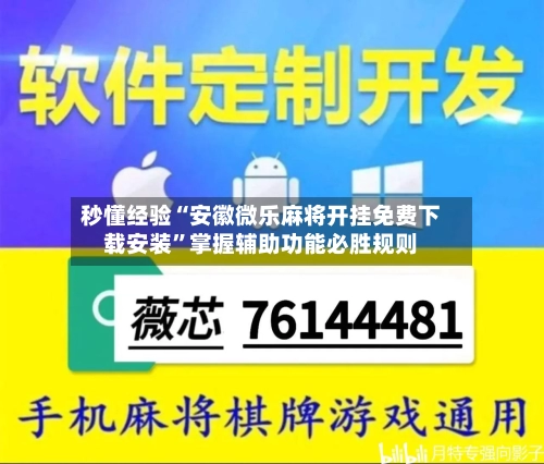 秒懂经验“安徽微乐麻将开挂免费下载安装”掌握辅助功能必胜规则-第3张图片