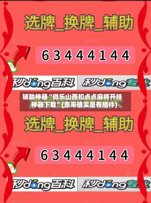 辅助神器“微乐山西扣点点麻将开挂神器下载”(原来确实是有插件)