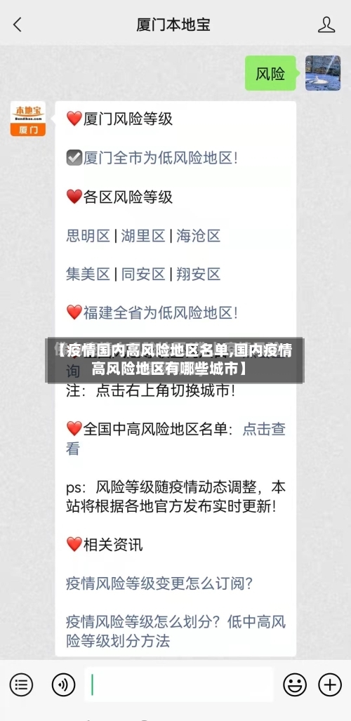 【疫情国内高风险地区名单,国内疫情高风险地区有哪些城市】