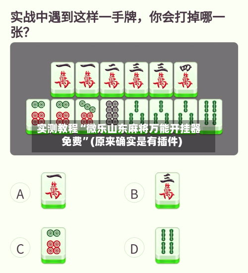 实测教程“微乐山东麻将万能开挂器免费”(原来确实是有插件)-第3张图片