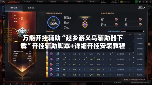 万能开挂辅助“越乡游义乌辅助器下载”开挂辅助脚本+详细开挂安装教程