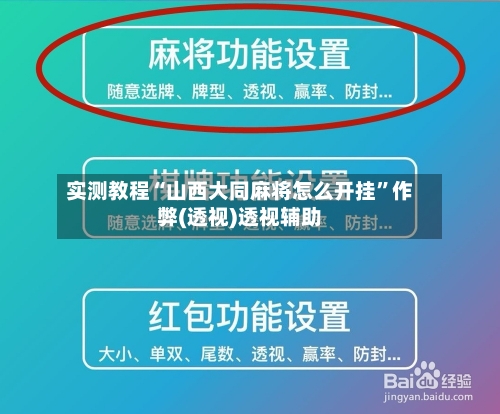 实测教程“山西大同麻将怎么开挂”作弊(透视)透视辅助-第3张图片