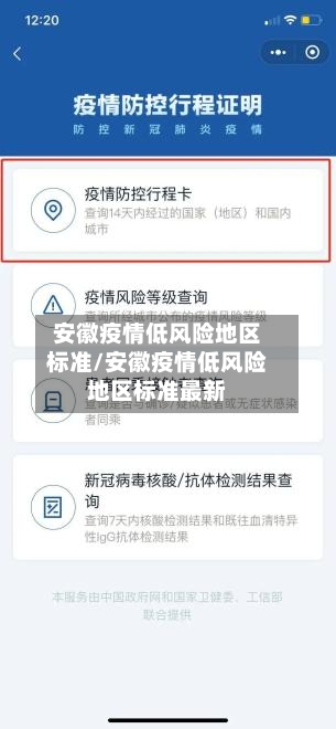 安徽疫情低风险地区标准/安徽疫情低风险地区标准最新
