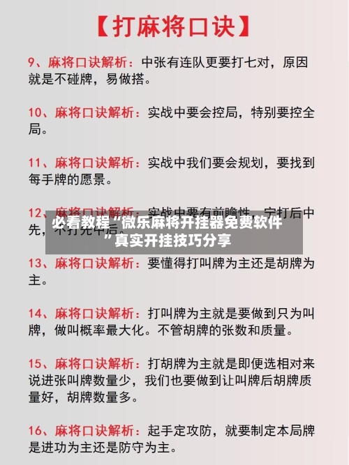 必看教程“微乐麻将开挂器免费软件”真实开挂技巧分享-第2张图片