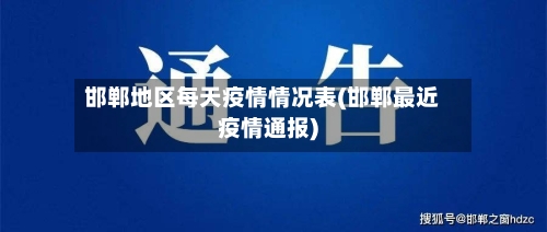 邯郸地区每天疫情情况表(邯郸最近疫情通报)