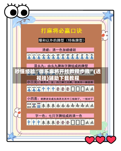 秒懂经验“微乐麻将开挂教程步骤”(透视挂)辅助下载教程-第2张图片