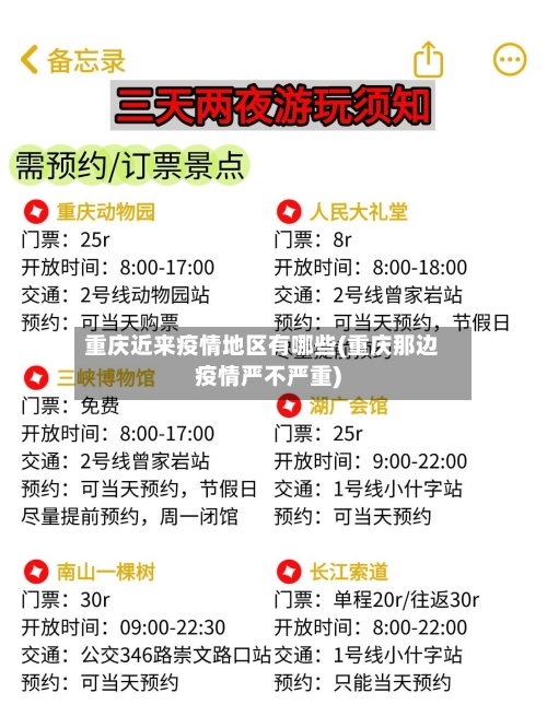 重庆近来疫情地区有哪些(重庆那边疫情严不严重)
