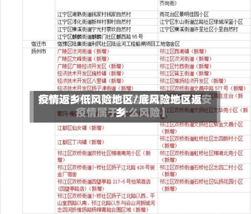 疫情返乡低风险地区/底风险地区返乡-第3张图片