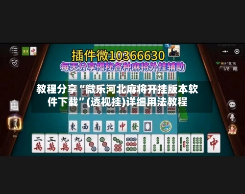 教程分享“微乐河北麻将开挂版本软件下载”(透视挂)详细用法教程-第2张图片