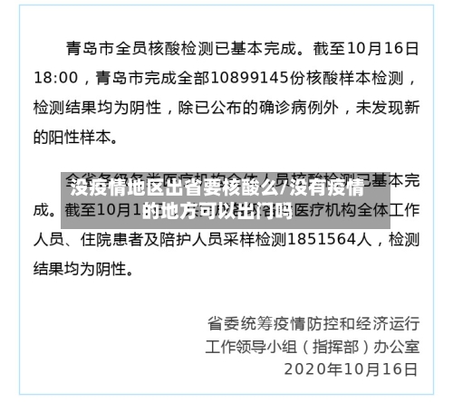 没疫情地区出省要核酸么/没有疫情的地方可以出门吗-第3张图片