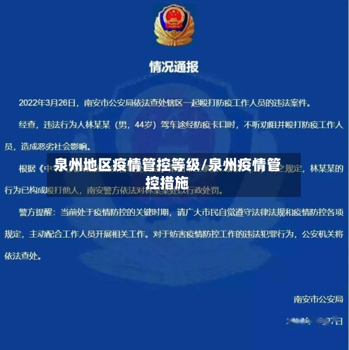 泉州地区疫情管控等级/泉州疫情管控措施-第3张图片