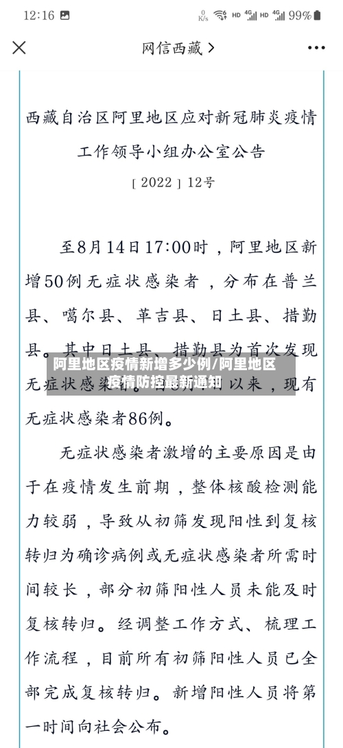 阿里地区疫情新增多少例/阿里地区疫情防控最新通知-第3张图片