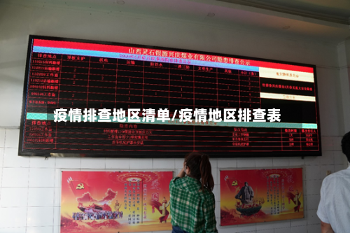 疫情排查地区清单/疫情地区排查表