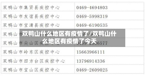 双鸭山什么地区有疫情了/双鸭山什么地区有疫情了今天-第2张图片