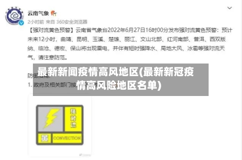 最新新闻疫情高风地区(最新新冠疫情高风险地区名单)