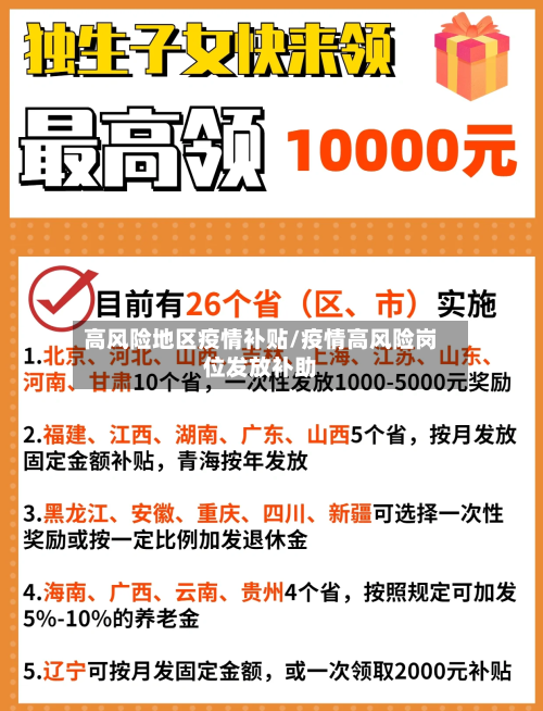 高风险地区疫情补贴/疫情高风险岗位发放补助