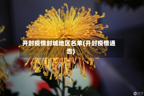 开封疫情封城地区名单(开封疫情通告)