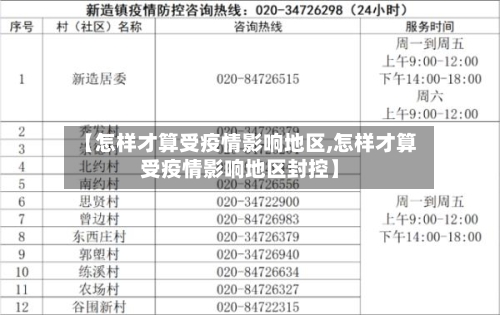 【怎样才算受疫情影响地区,怎样才算受疫情影响地区封控】