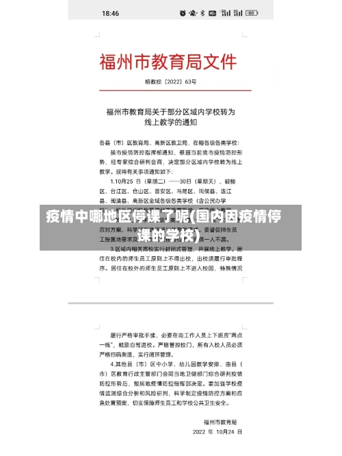 疫情中哪地区停课了呢(国内因疫情停课的学校)-第3张图片