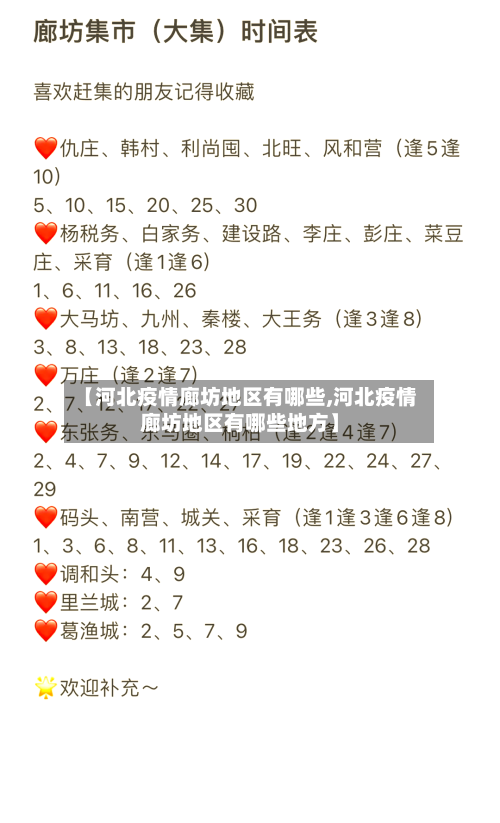 【河北疫情廊坊地区有哪些,河北疫情廊坊地区有哪些地方】