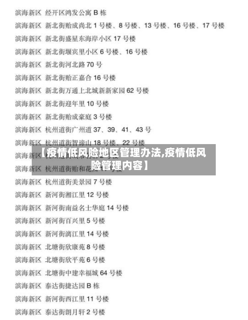 【疫情低风险地区管理办法,疫情低风险管理内容】-第2张图片