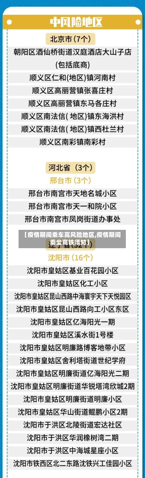 【疫情期间乘车高风险地区,疫情期间乘坐高铁须知】-第3张图片